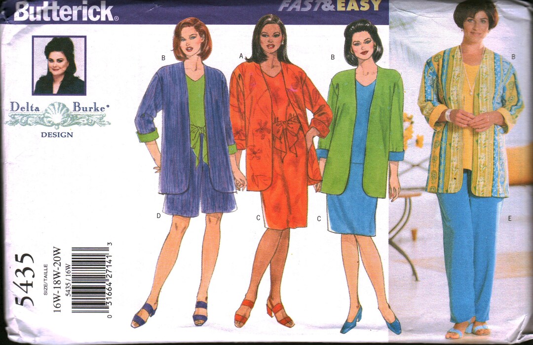 5435 Butterick Vintage SEWING Pattern Misses Jacket Top Skirt Shorts ...