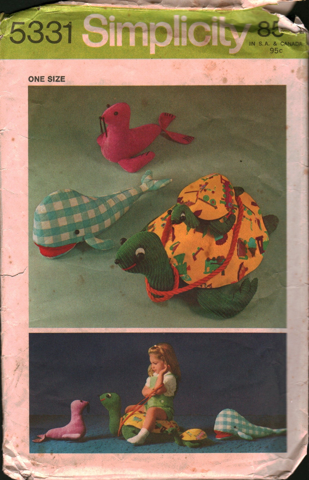 5331 Vintage Simplicity Pattern Stuffed Animal SEWING UNCUT Etsy