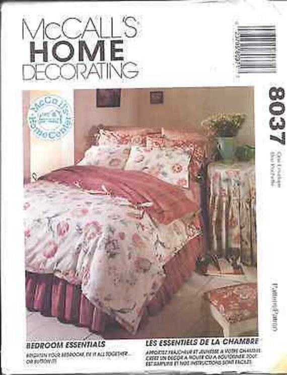 Uncut Mccalls Vintage Sewing Pattern Tied Duvet Cover Shams Etsy