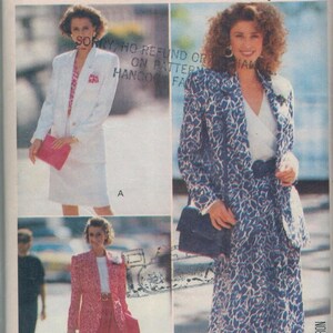 3363 UNCUT Vintage Butterick SEWING Pattern Misses Loose Fitting Jacket Skirt 16