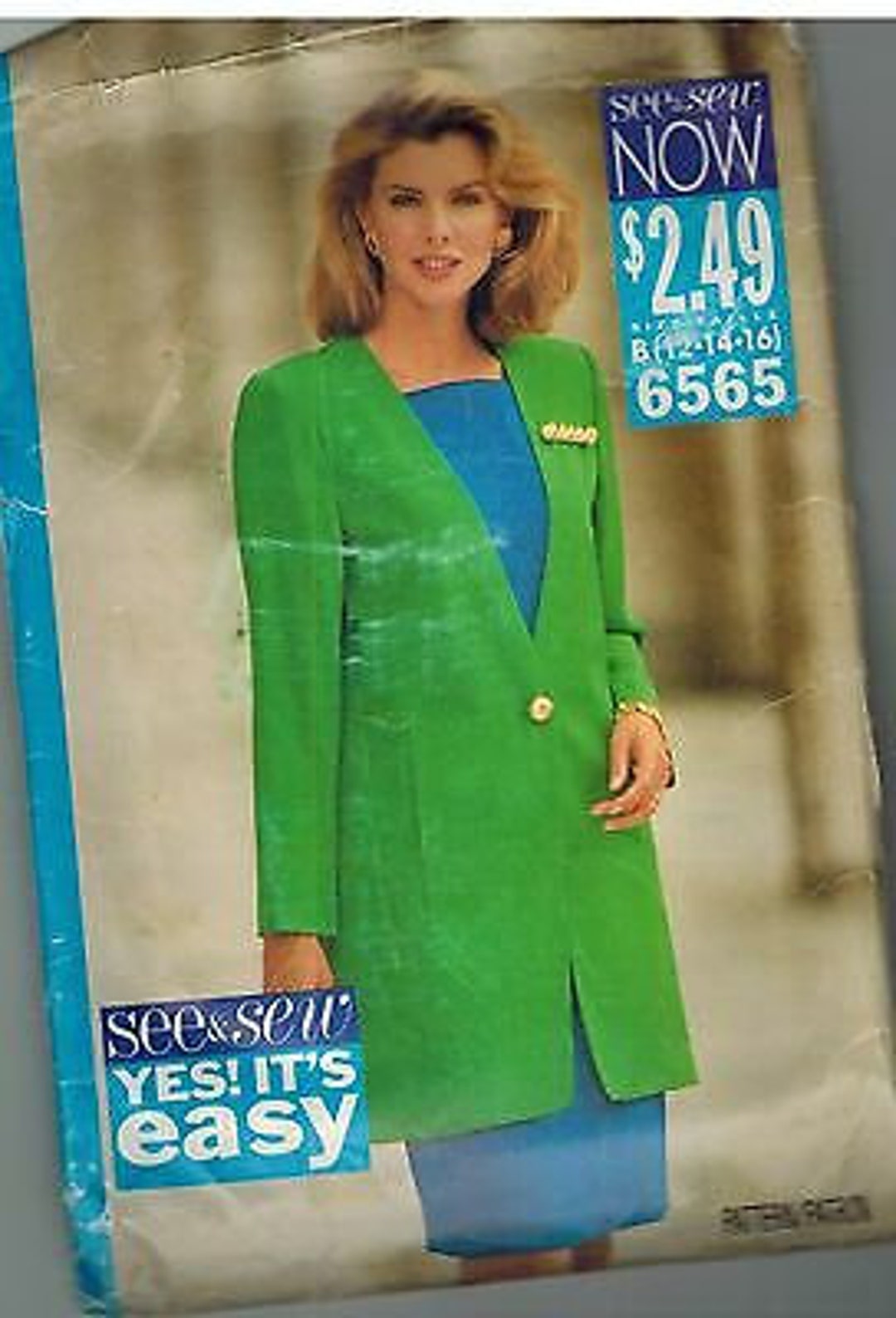 6565 Vintage Butterick Sewing Pattern Misses See and Sew Jacket Dress ...
