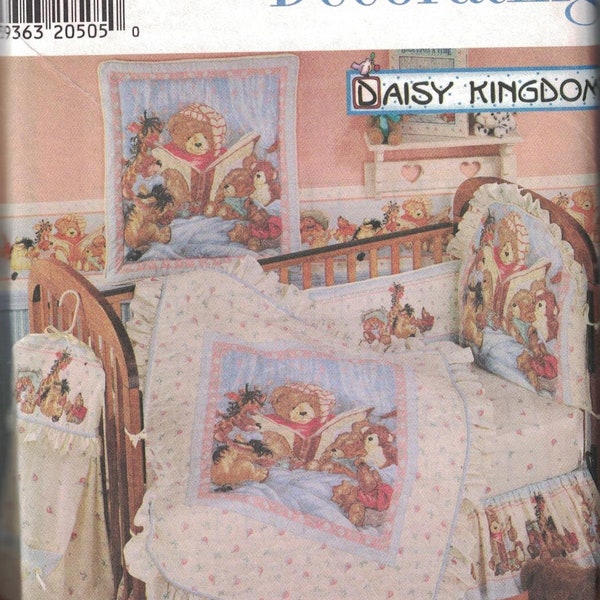 UNCUT Simplicity Vintage Sewing Pattern Daisy Kingdom Nursery Items FF 7674