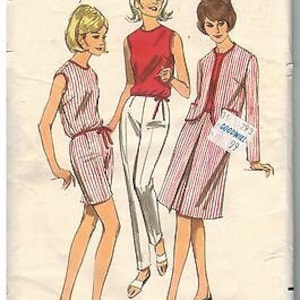 3859 Butterick Vintage SEWING Pattern Misses Blouse Skirt Jacket Pants Shorts 10