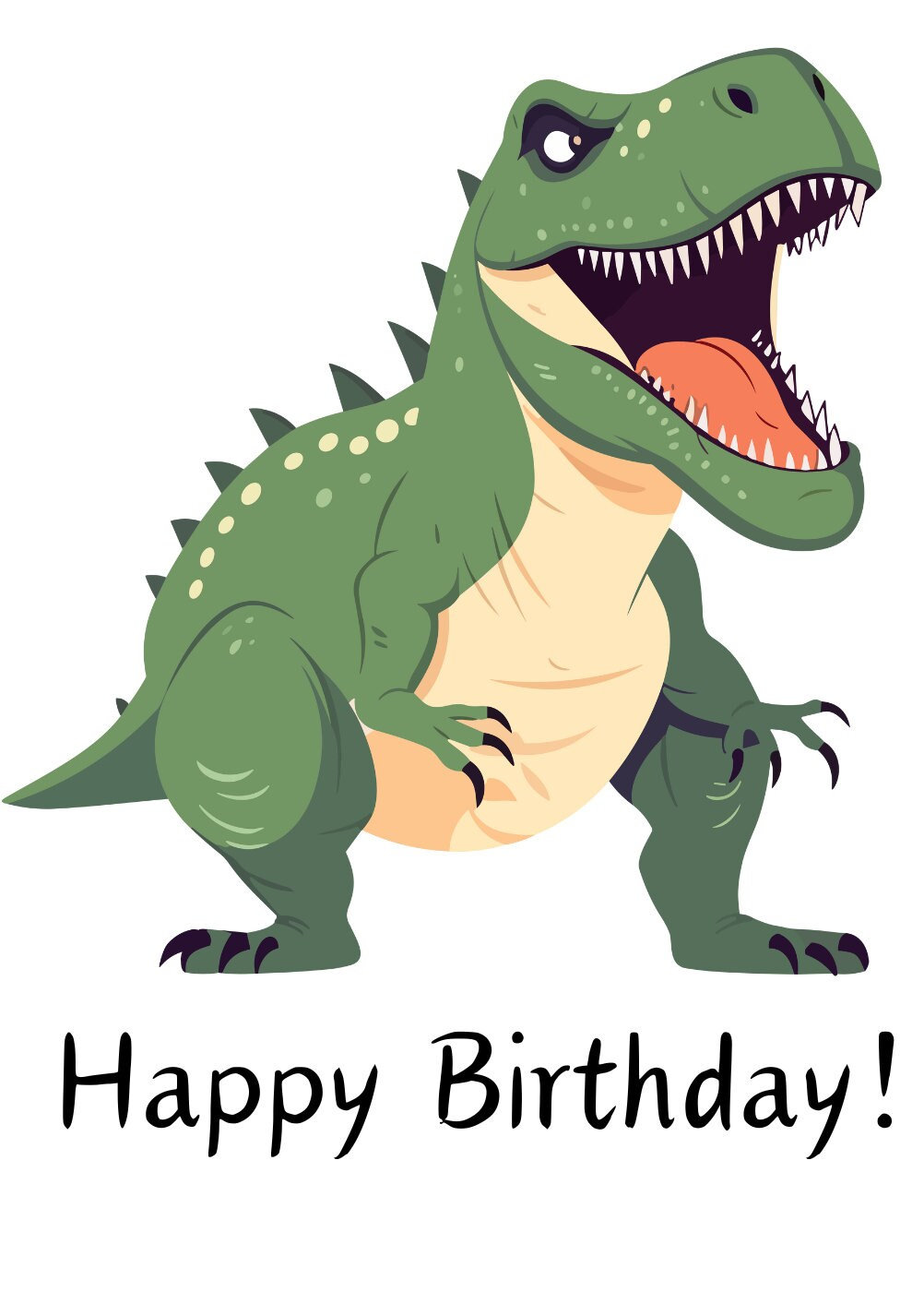 Biglietto Auguri Dino Happy Birthday