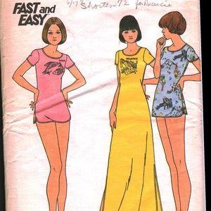 3879 Butterick Vintage SEWING Pattern Misses Nightshirt Bikini Briefs OOP