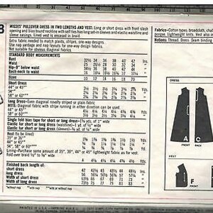 8418 Vintage Simplicity Sewing Pattern Misses Pullover Dress Vest ...