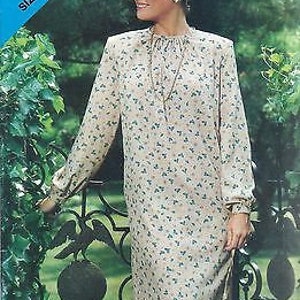 UNCUT Vintage Butterick Sewing Pattern Misses Loose Fitting Pullover Dress 5219