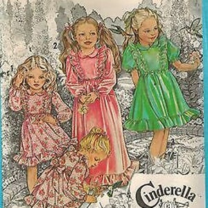9354 Vintage Simplicity Sewing Pattern Cinderella Girls Dress in 2 Lengths OOP