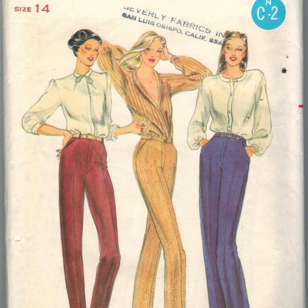 6767 Vintage Butterick SEWING Pattern Misses Proportioned Pants 1970s OOP SEW