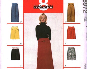 8972 Vintage McCalls Pattern Misses Skirt SEWING UNCUT 8 - 12