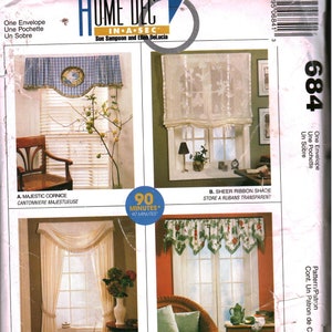 684 UNCUT Sewing McCalls Craft Pattern Curtains Drapes OOP