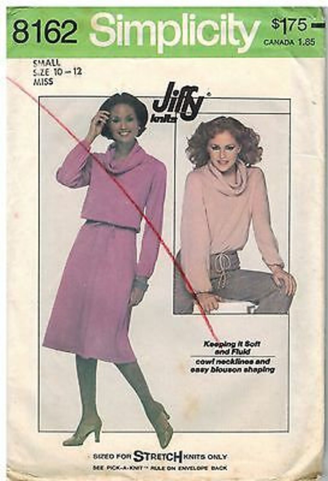 8162 Vintage Simplicity Sewing Pattern Misses Jiffy Knit Etsy