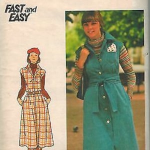 4482 Vintage Butterick SEWING Pattern Misses Fast Easy Jumper Obi Sash OOP 8 SEW