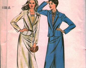 6986 Butterick Vintage SEWING Pattern Misses' Jacket Skirt OOP
