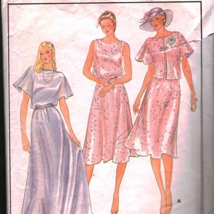 3702 Butterick Sewing Pattern Misses' Mother of the Bride Bridesmaid Jacket Dress 20 OOP image 1