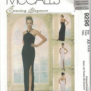 9296 Vintage McCalls SEWING modello Misses sera abito formale foderato UNCUT