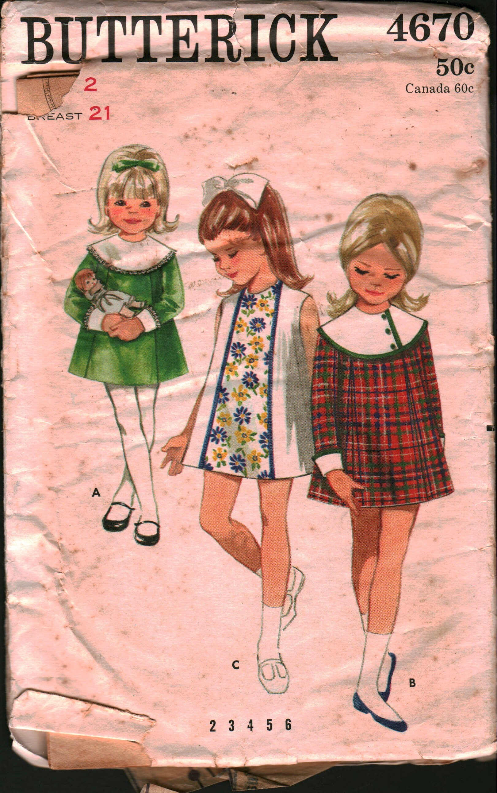 ハンドメイドま 4670 Butterick Vintage SEWING Pattern Childrens' Dress OOP - Etsy