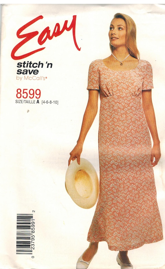 mccalls empire waist dress pattern McCall's sewing pattern M2046 Women's dress with empire waist & Schnittmuster-Online