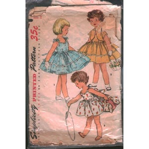 Vintage Simplicity 1149 Child Dress and Jacket Sewing Pattern Size 2 1950s