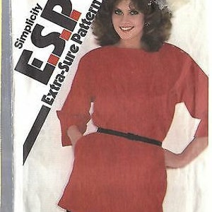 UNCUT Vintage Simplicity Sewing Pattern Misses Pullover Tunic ESP 5280 8 - 12 FF