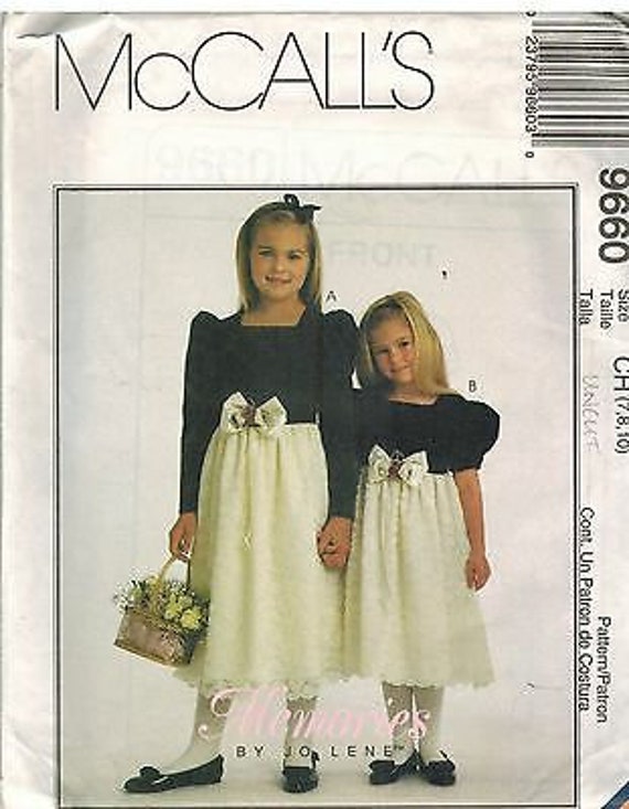 9660 UNCUT Vintage McCalls Sewing Pattern Girls Party Formal Dress Easter OOP 9660 UNCUT Vintage McCalls Sewing Pattern Girls Party Formal Dress Easter OOP