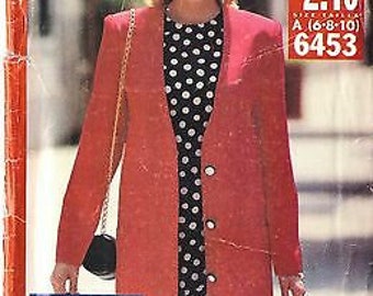 5031 Vintage Butterick SEWING Pattern Misses Loose Fitting Jacket Dress ...