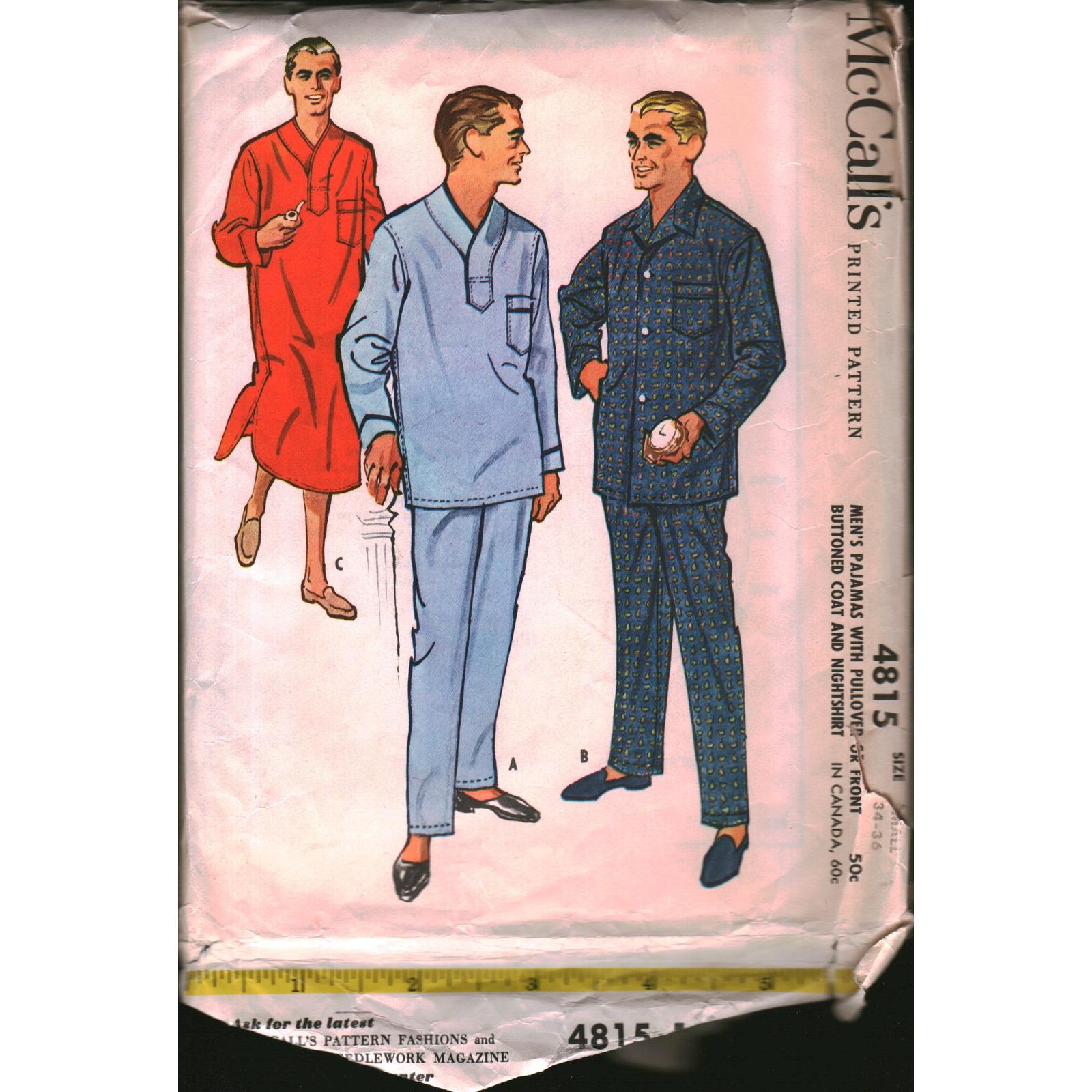 50s Mens Nightshirt - Etsy