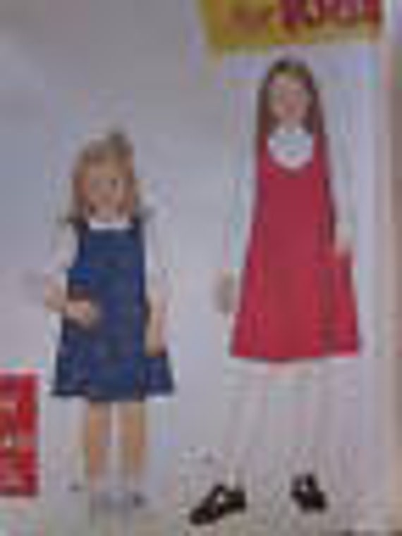7313 Vintage Simplicity SEWING Pattern Girls Jumper 3-8 UNCUT OOP FF