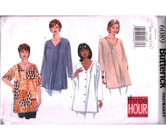 Butterick 6089 Schnittmuster Damen Petite Tops Plus Size 28W-32W SCHNITT