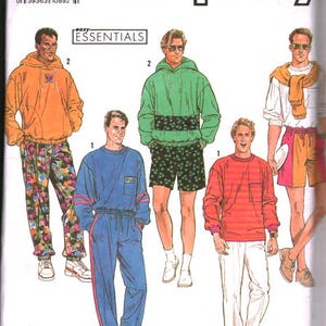 May include: Simplicity sewing pattern 7073, featuring various casual outfits. The designs include hoodies, tracksuits, and shorts, with a focus on comfort and relaxed style. The pattern is size A (XS-XL).