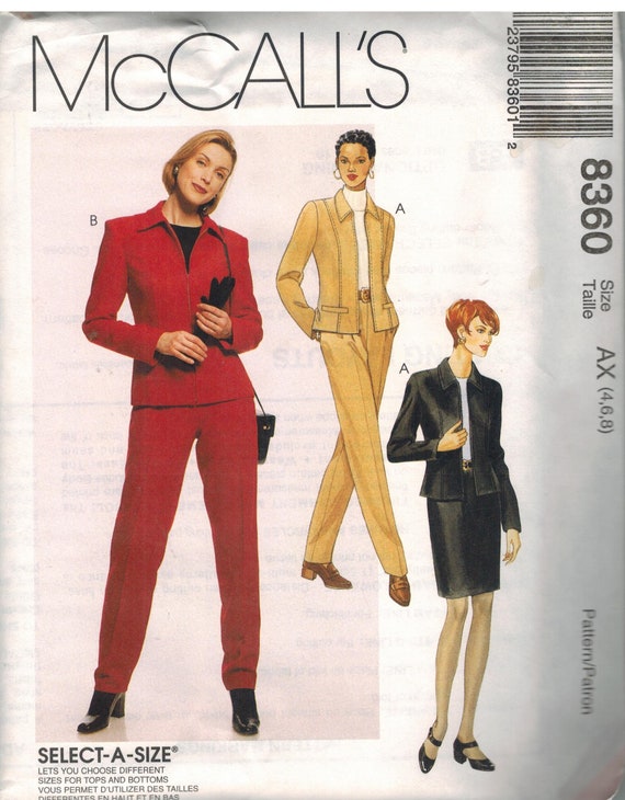 8360 Vintage Mccalls SEWING Pattern Misses Unlined Jacket - Etsy
