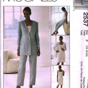UNCUT McCalls Vintage Sewing Pattern Misses Lined Jacket Top Pants Skirt 2537 FF
