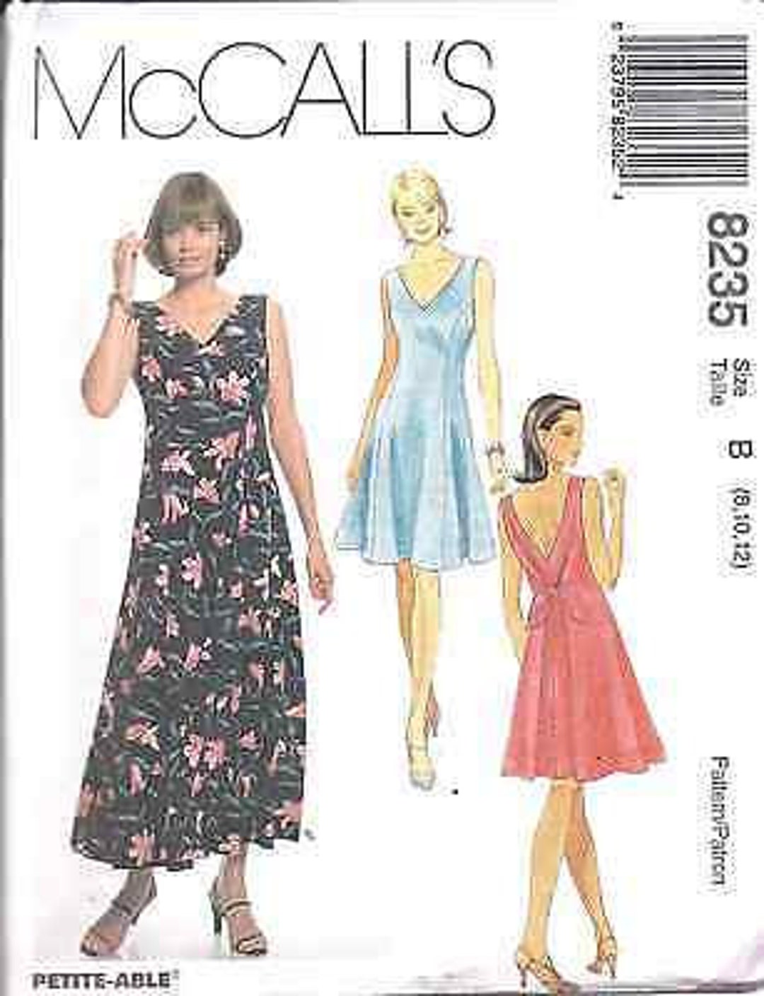 8235 UNCUT Mccalls Vintage SEWING Pattern Miss Semi Fitted V - Etsy