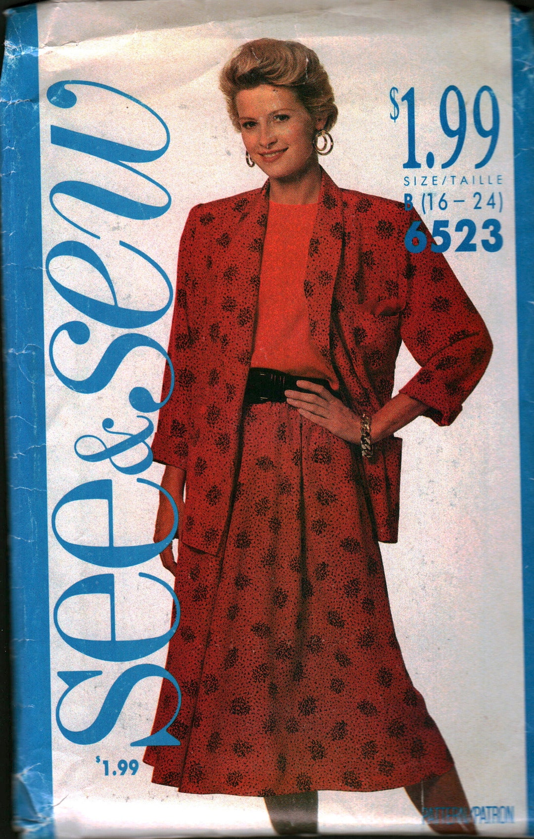 6523 Butterick Vintage SEWING Pattern Misses' Jacket Top OOP - Etsy