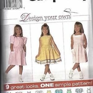 UNCUT Vintage Simplicity Sewing Pattern Girls Summer Dress Jacket Spring 7562 FF