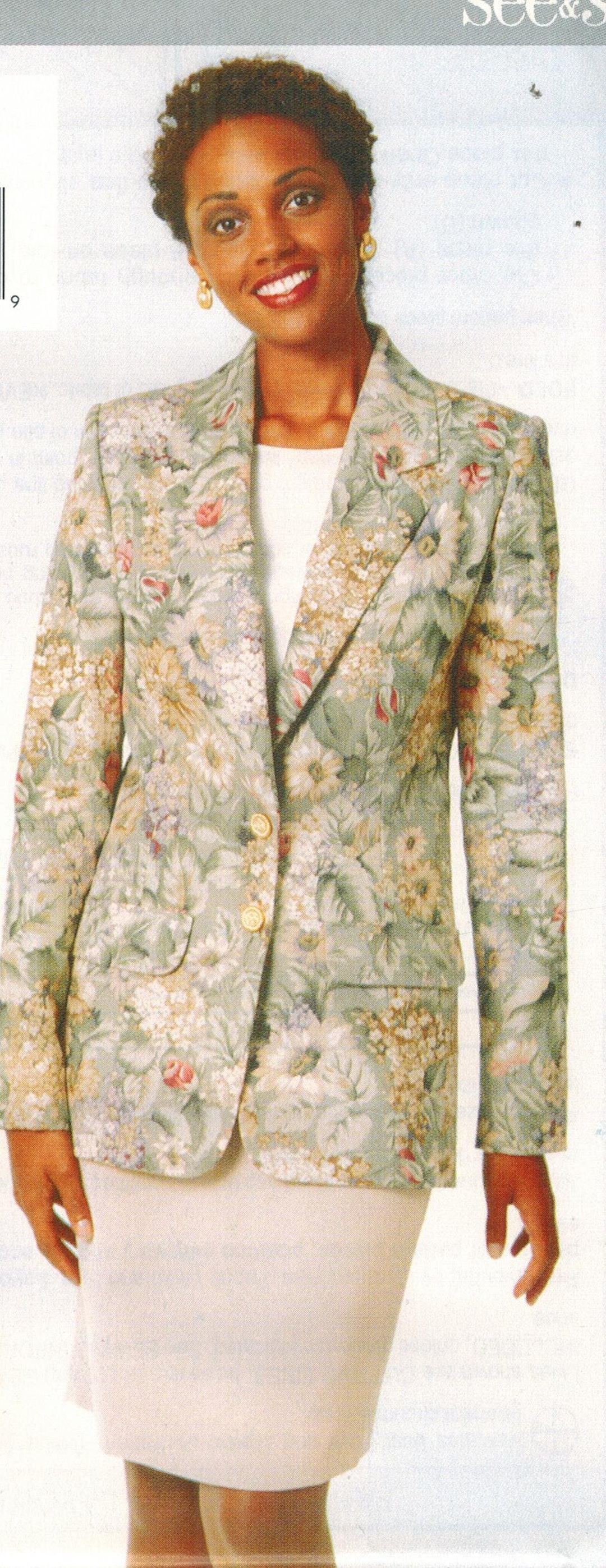 4856 Vintage Butterick SEWING Pattern Misses Jacket Skirt Oop New Sew ...