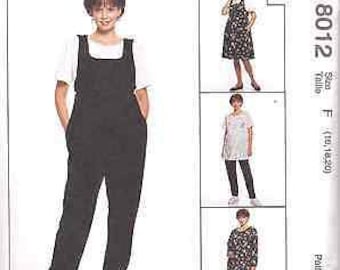8012 UNCUT Vintage McCalls SEWING Pattern Maternity Jumper Top Jumpsuit Pants FF
