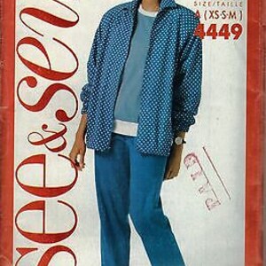 4449 UNCUT Butterick SEWING Muster Misses See & Nähen Jacke Top Hose Easy OOP