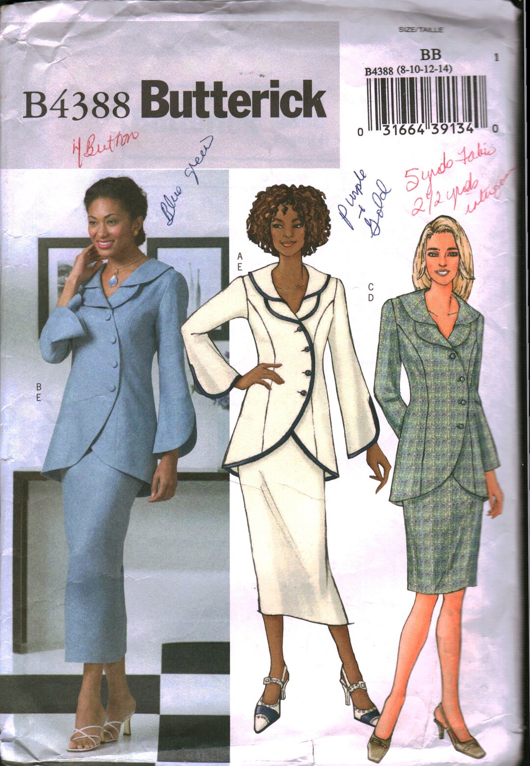 4388 Butterick SEWING Pattern Misses' Petite Jacket Skirt OOP - Etsy