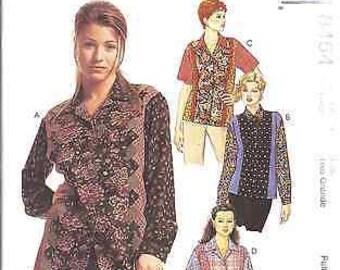 8464 Vintage McCalls SEWING Pattern Misses Loose Shirt Button uncut oop few ff