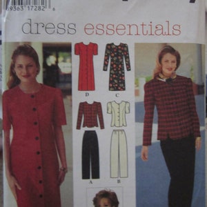 9811 UNCUT Simplicity Pattern Dress Top Pants Kathie Lee SEWING Career Button Up