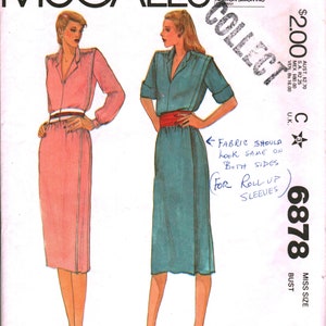 6878 McCalls Vintage SCHNITTMUSTER Misses Kleid OOP