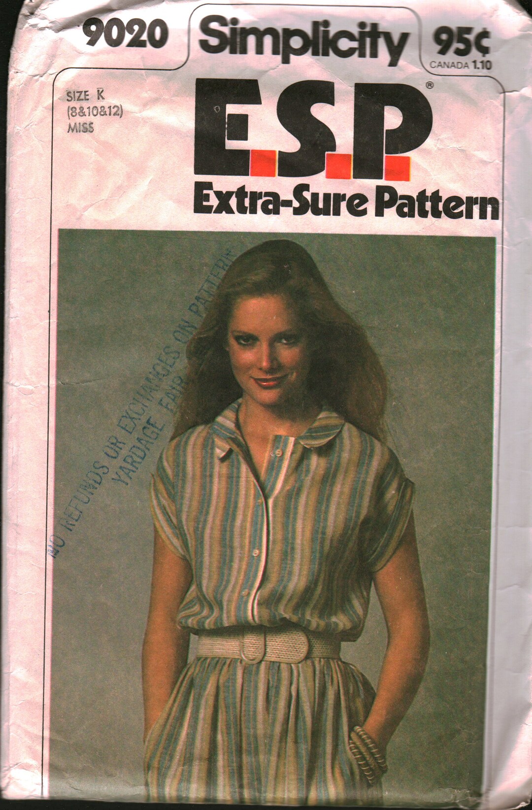 9020 Simplicity Vintage SEWING Pattern Misses Dress OOP Etsy
