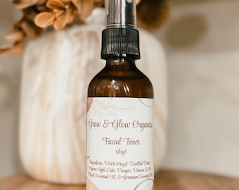 Organic Facial Toner: Witch Hazel, Apple Cider Vinegar