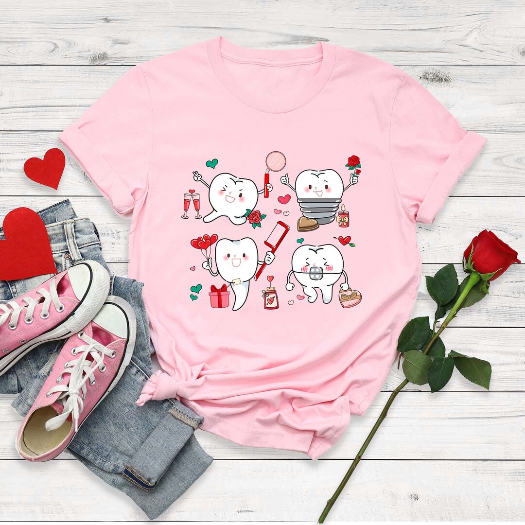 Happy Valentines Dental Teeth Shirt One Loved Dentist Shirt Etsy