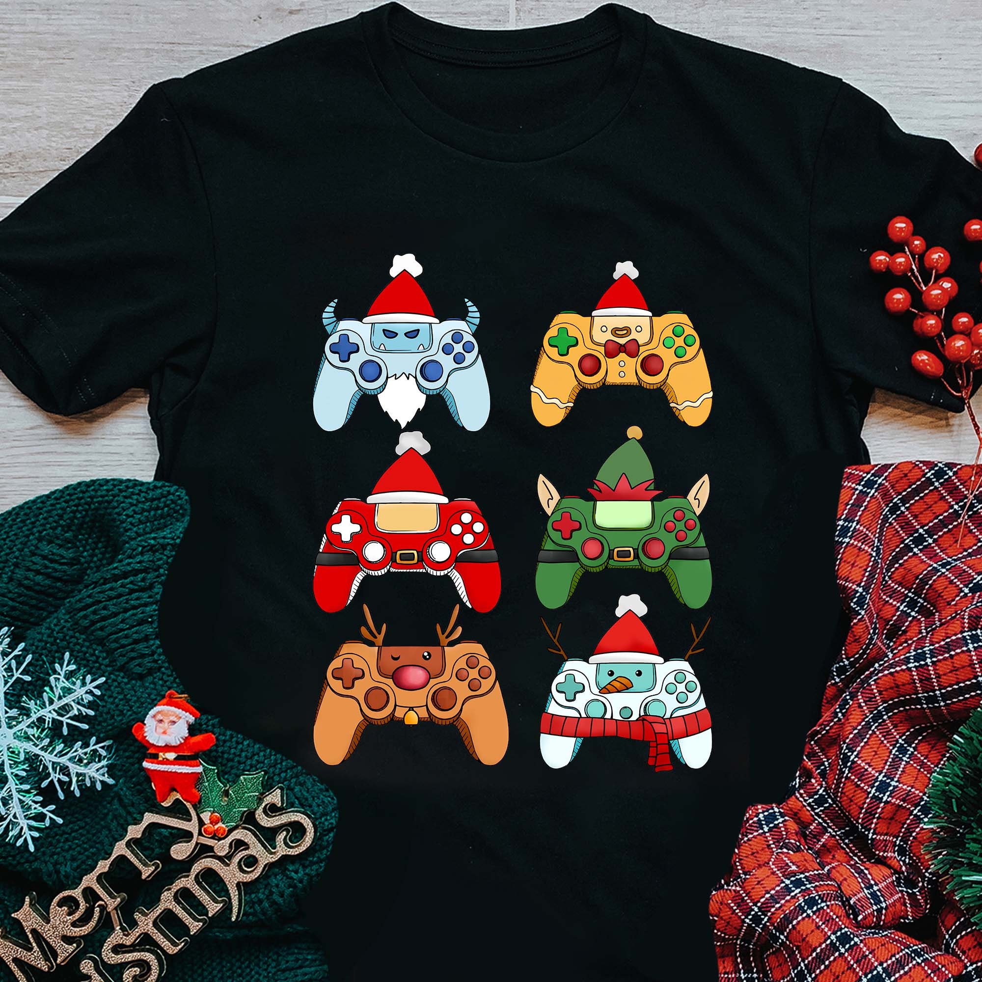 Discover Merry Christmas Game Controller T-Shirt