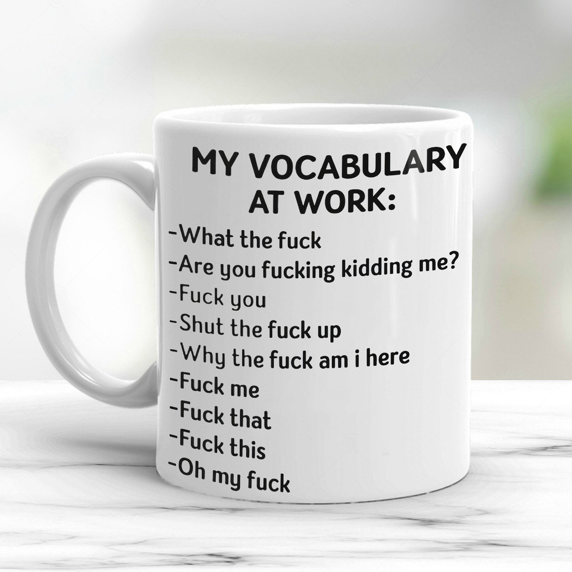 Discover Office Vocabulary Mug - Funny Co-worker Gift