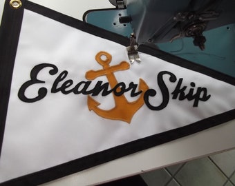 Boat Flag Custom Nautical Flags BOAT NAME + GRAPHIC Gift for Him theflagchick Tariff Free