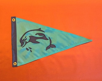 Boat Flag Dolphin Nautical Porpoise Burgee Gift theflagchick TARIFF FREE