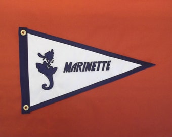 Marinette Boat Burgee Handmade Sewn Flag TARIFF FREE